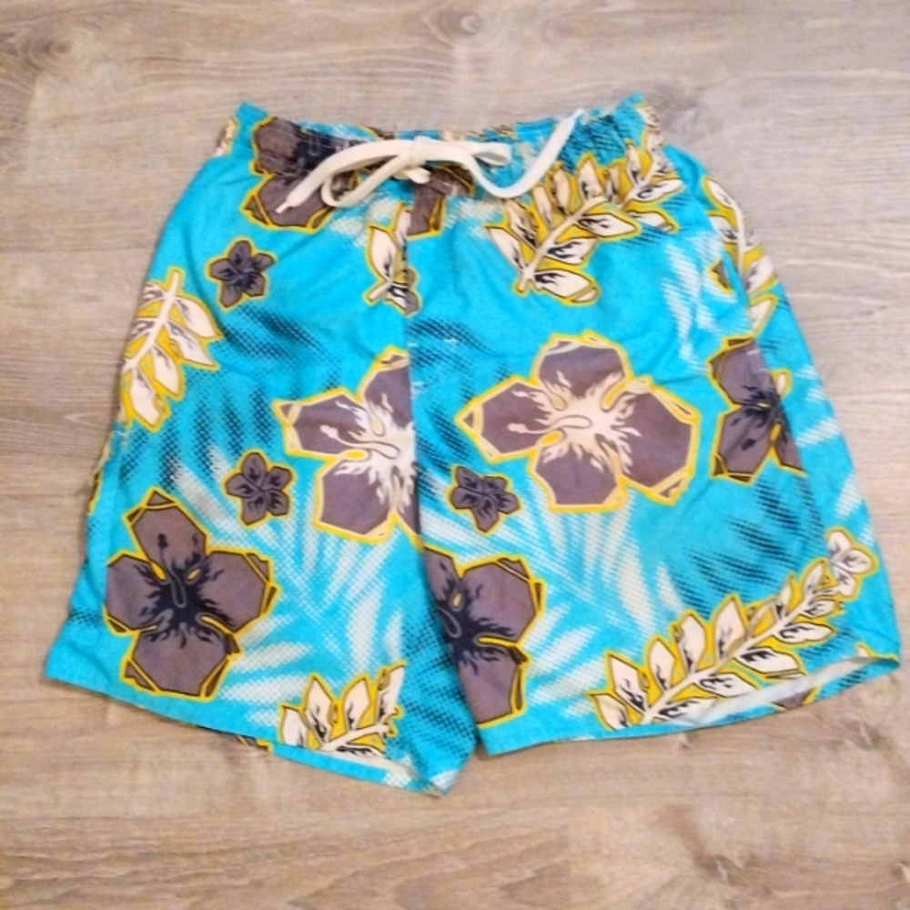 Duck Head Jeans Co. Tropical Men's Cargo Swimsuit Size Medium